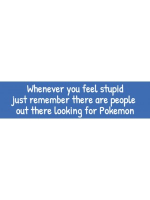  Whenever You Feel Stupid Bumper Sticker