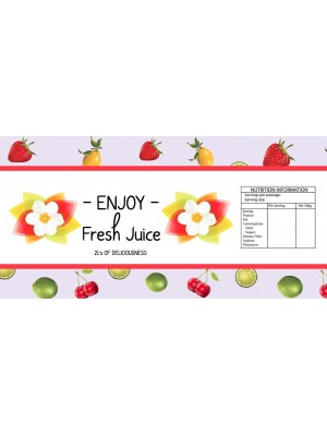 ENJOY JUICE Rectangular Horizontal Product Label