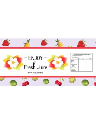 ENJOY JUICE Rectangular Horizontal Product Label