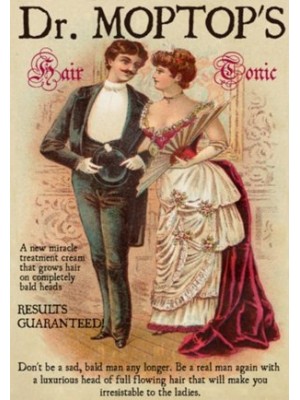 Hair Tonic Baldness Cure Label