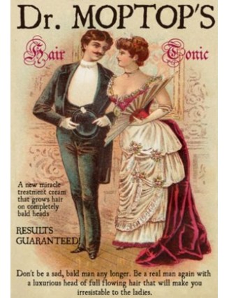 Hair Tonic Baldness Cure Label