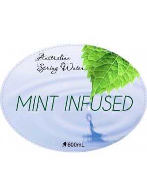 Misty Water Bottle Oval Label