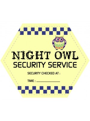 Night Owl Hexagonal Shaped Label