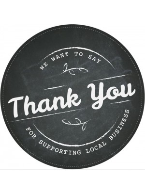 Thank You for supporting local business sticker