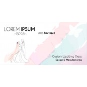 Watercolour Wedding Dress Product Label
