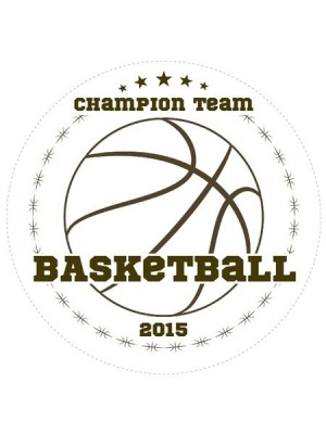 Basketball Champions Sports Prize Label