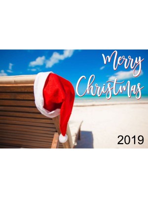 Christmas Beach Label