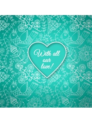 With All Our Love Wedding Note Label