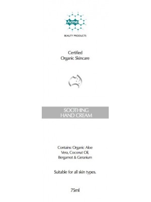 Hand Cream Label