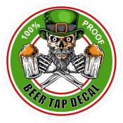 Resin Domed Beer Tap Decal