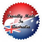 Resin Domed Made In Australia Round Logo Decal