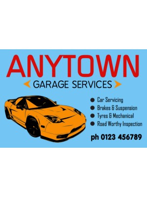 AnyTown Garage Service Stickers