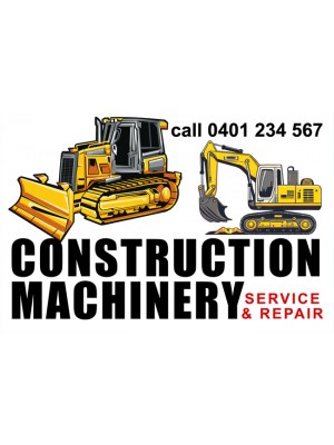 Construction Machinery Service Stickers