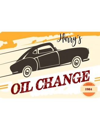100 x Oil Change Service Sticker