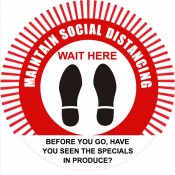 Custom Social Distancing Floor Sign