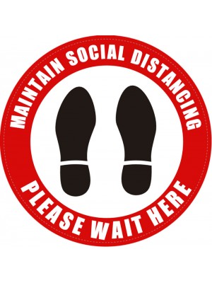 Social Distancing Round Floor Sign