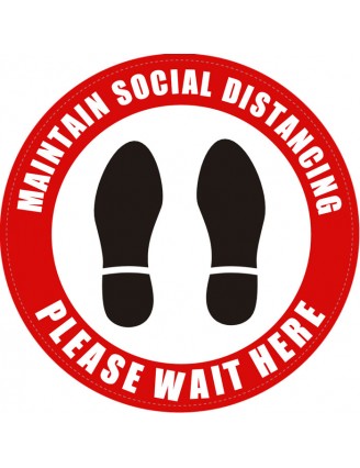 Social Distancing Round Floor Sign