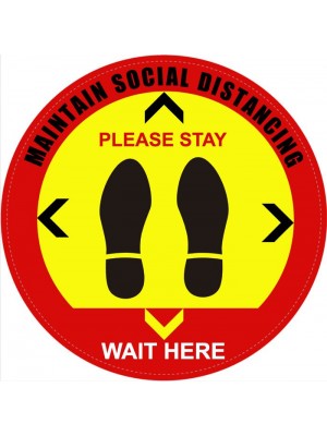 Social Distancing Warning Floor Sign