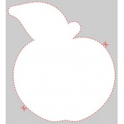 Blank Apple Shaped Sticker