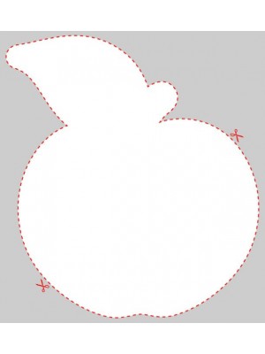 Blank Apple Shaped Sticker