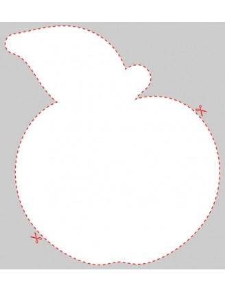 Blank Apple Shaped Sticker