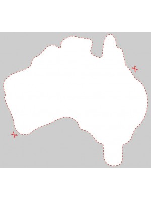 Blank Australia Shaped Label
