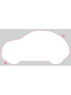 Blank Car or Auto Shaped Label
