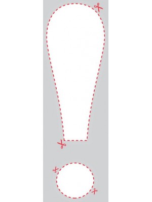 Blank Exclamation Mark Shaped Label