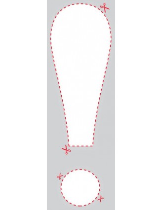 Blank Exclamation Mark Shaped Label