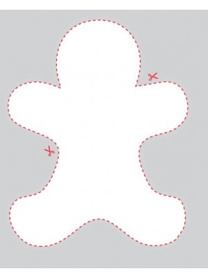 Blank Ginger Bread Man Shaped Label