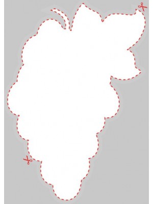 Blank Bunch of Grapes Shaped Label