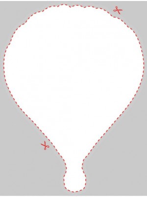 Blank Hot Air Balloon Shaped Label