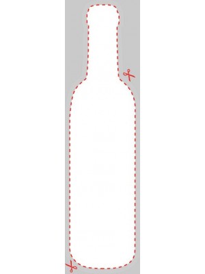 Blank Wine Bottle Shaped Label