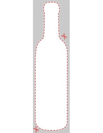 Blank Wine Bottle Shaped Label