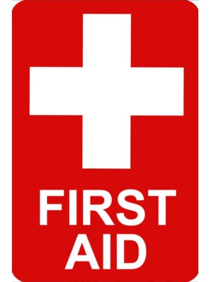 First Aid Red Rectangular Sign