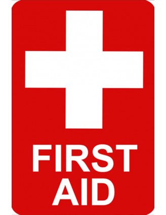 First Aid Red Rectangular Sign