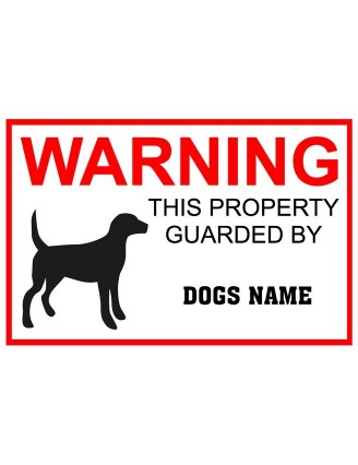Warning Guard Dog Sign