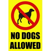 No Dogs Allowed Sign