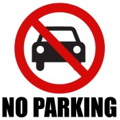 No Parking Square Sign