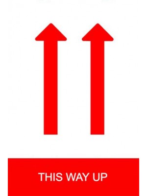 This Way Up Shipping Warning Label