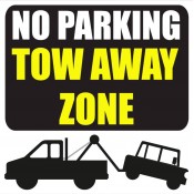Tow Away Area Sticker