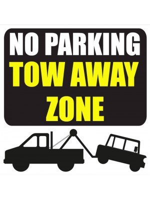 Tow Away Area Sticker
