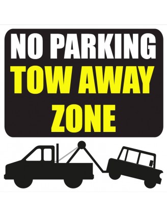 Tow Away Area Sticker