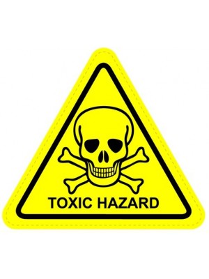 Toxic Hazard Warning Sign Sticker