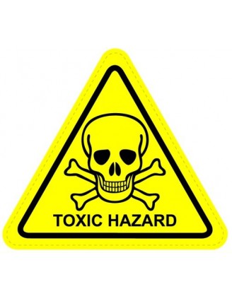 Toxic Hazard Warning Sign Sticker