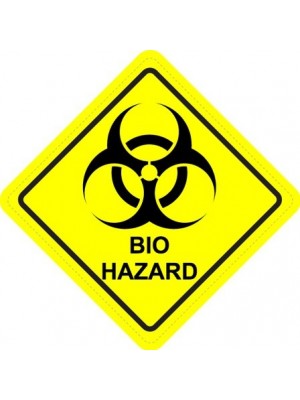 BioHazard Diamond Warning Sign Sticker