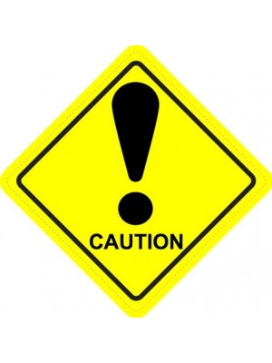 Caution Diamond Warning Sign Sticker