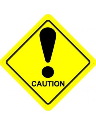 Caution Diamond Warning Sign Sticker