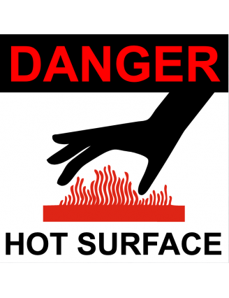Danger Hot Surface Warning Symbol Sticker