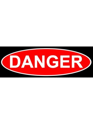 Danger Warning Sign Sticker
